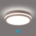 Brilagi - Lampada da esterno LED con sensore BENE LED/24W/230V Ø 26 cm marrone IP54