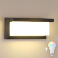 Brilagi - Lampada da parete per esterni LED RGBW dimmerabile BRICKY 1xE27/9W/230V 2700-6500K antracite IP54