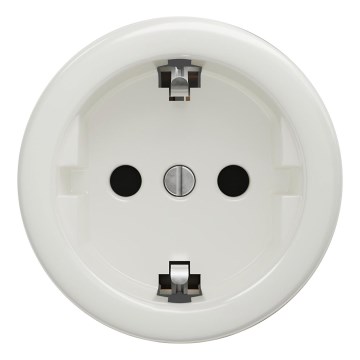 Kliklap - Presa di corrente vintage SCHUKO 230V/16A bianco