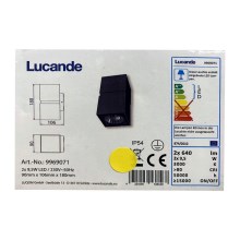 Lucande - Applique a LED da esterno GABRIELA 2xLED/9,5W/230V IP54