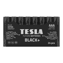 Tesla Batteries - 24 pz Batteria alcalina AAA BLACK+ 1,5V