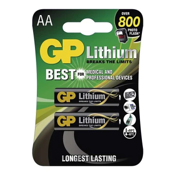 2 pz Batteria al litio AA GP LITHIUM 1,5V