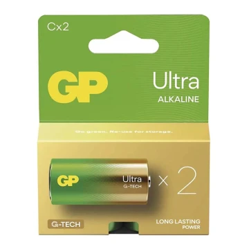 2 pz Batteria alcalina C GP ULTRA 1,5V