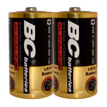 2 pz Batteria alcalina EXTRA POWER C 1,5V