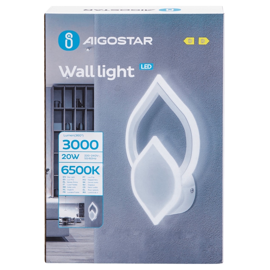 Aigostar - Applique a LED LED/20W/230V 6500K bianco