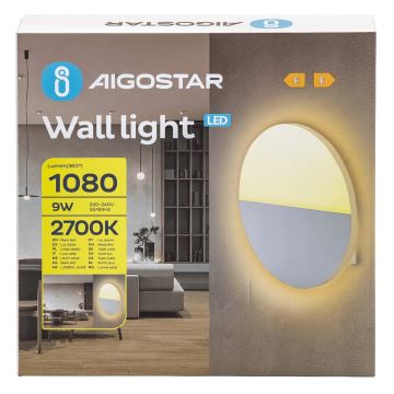 Aigostar - Applique a LED LED/9W/230V 2700K bianco