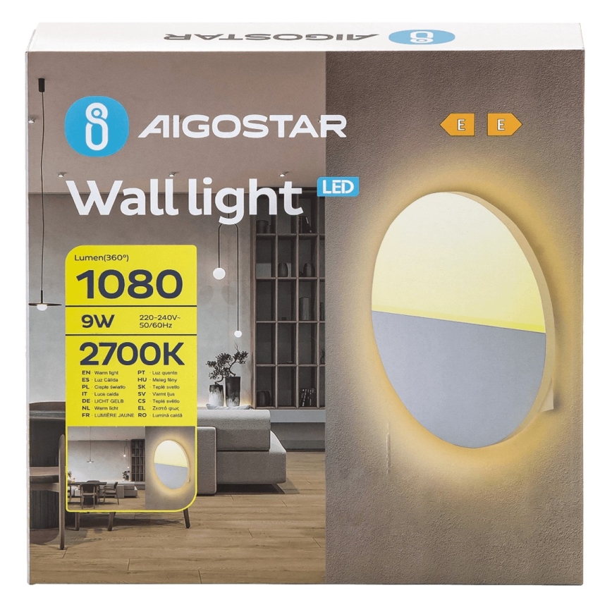 Aigostar - Applique a LED LED/9W/230V 2700K bianco