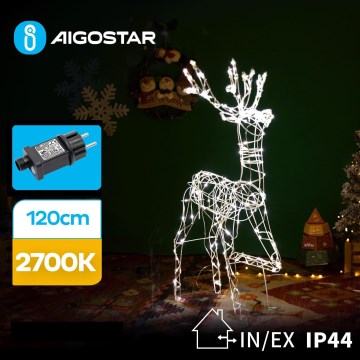 Aigostar - Decorazione natalizia a LED per esterno LED/3,6W/31/230V 2700K 120 cm IP44 renna