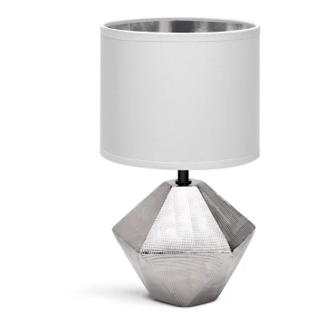 Aigostar - Lampada da tavolo 1xE14/40W/230V argento/bianco