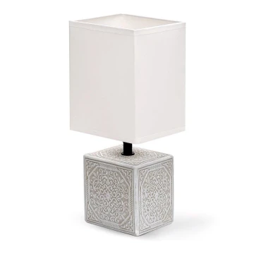 Aigostar - Lampada da tavolo 1xE14/40W/230V grigio/bianco