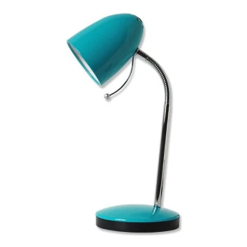 Aigostar - Lampada da tavolo 1xE27/36W/230V blu/cromo