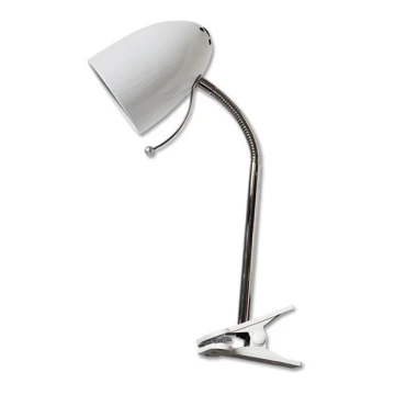 Aigostar -  Lampada da tavolo con morsetto 1xE27/11W/230V bianco/cromo