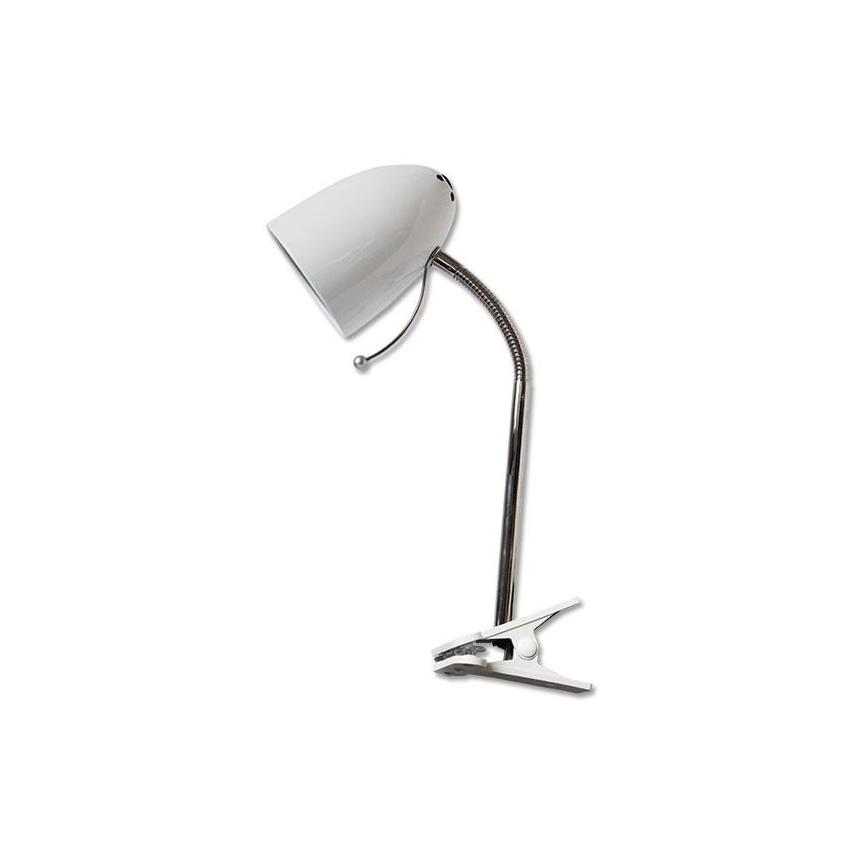 Aigostar -  Lampada da tavolo con morsetto 1xE27/11W/230V bianco/cromo