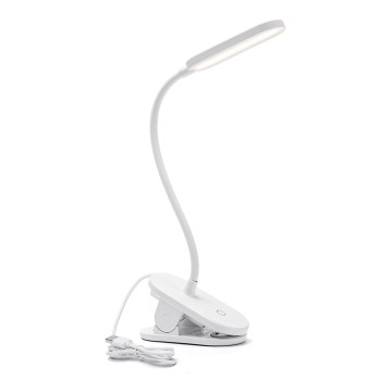 Aigostar - Lampada da tavolo LED dimmerabile con clip LED/2,5W/5V bianco