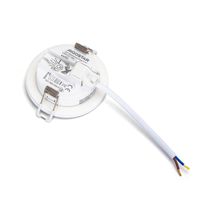 Aigostar - Lampada LED da incasso per bagni LED/4,8W/230V 3000K bianco IP65