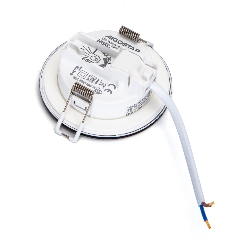 Aigostar - Lampada LED da incasso per bagni LED/4,8W/230V 3000K nero IP65