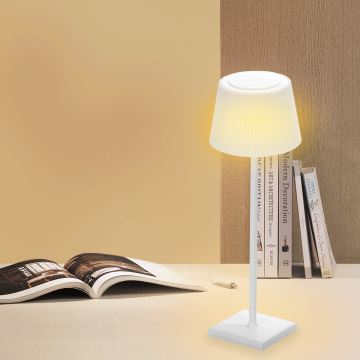 Aigostar - Lampada LED ricaricabile dimmerabile per esterni LED/4W/5V 3600mAh bianco IP54