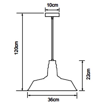 Aigostar - Lampadario a sospensione con filo 1xE27/60W/230V nero