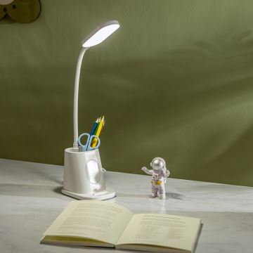 Aigostar - LED Lampada da tavolo ricaricabile dimmerabile LED/2,8W/5V 1800mAh 3000/5000K bianco