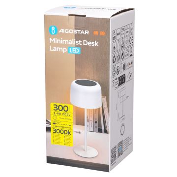 Aigostar - LED Lampada solare dimmerabile ricaricabile LED/3W/5V 2200mAh bianco IP54