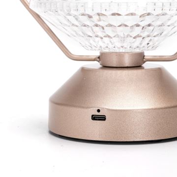 Aigostar - LED RGB Lampada da tavolo ricaricabile dimmerabile LED/1W/5V 1800mAh 20 cm + telecomando
