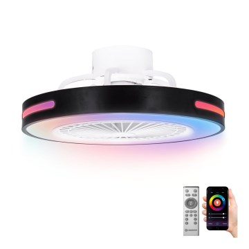 Aigostar-LED RGB Ventilatore da soffitto dimmerabile LED/40W/230V 2700-6500K Wi-Fi+Telecomando