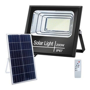 Aigostar - Proiettore solare dimmerabile LED/200W/3,2V IP67 + TC