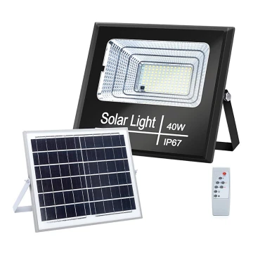 Aigostar - Proiettore solare LED dimmerabile LED/40W/3,2V IP67 + tc