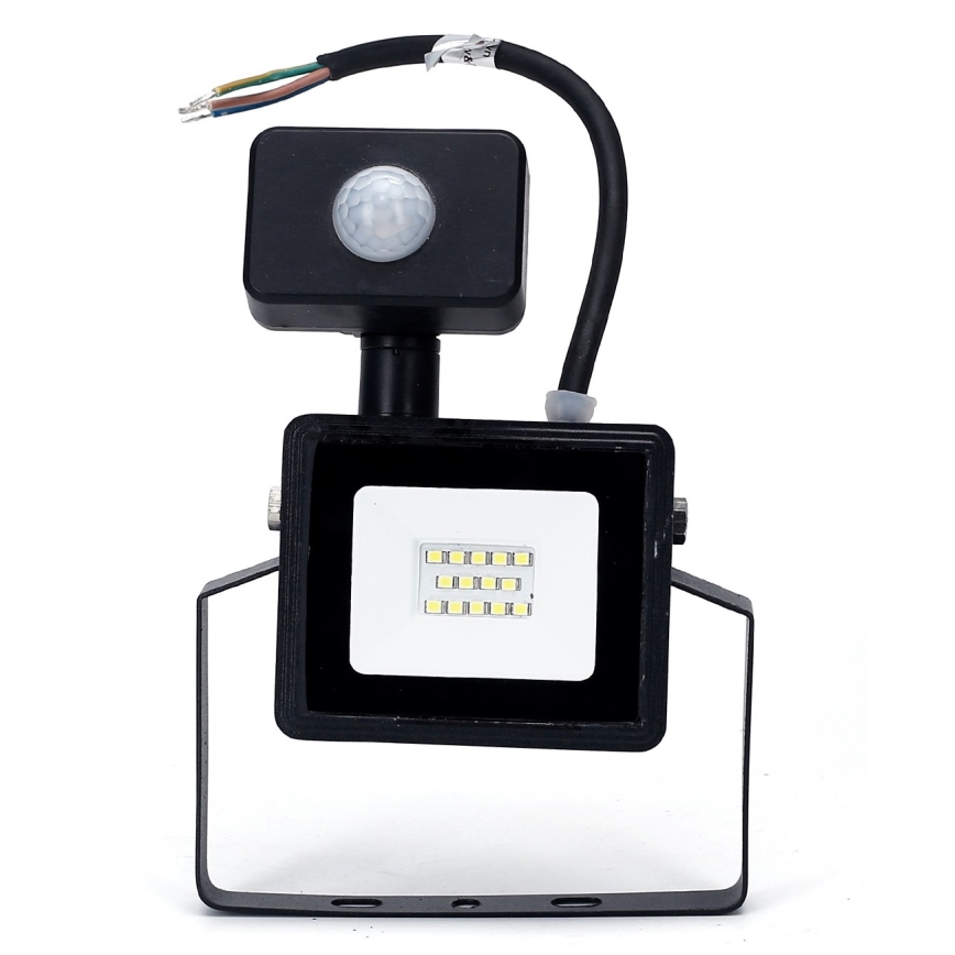 Aigostar - Riflettore LED con sensore LED/10W/230V 6400K IP65 nero