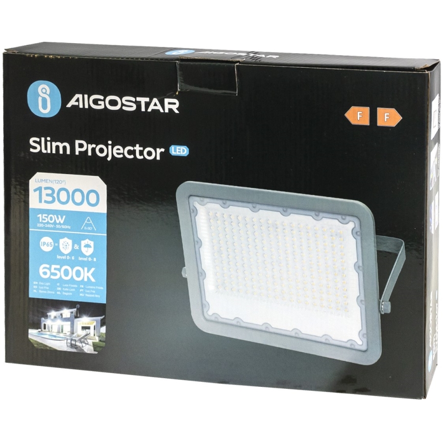 Aigostar - Riflettore LED LED/150W/230V grigio 6500K IP65