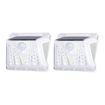 Aigostar - SET 2x Lampada solare LED da esterno con sensore LED/1,48W/3,7V IP65