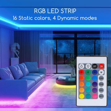 Aigostar - Striscia LED RGB Dimmerabile 3m LED/24W/12/230V IP65 + telecomando