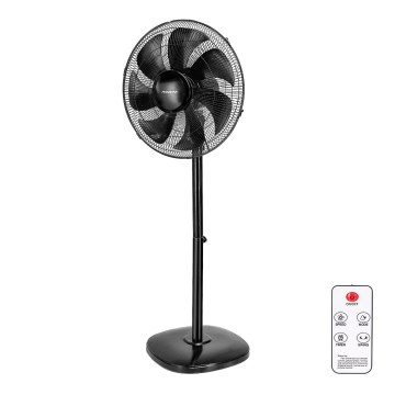 Aigostar - Ventilatore con supporto 55W/230V nero + telecomando