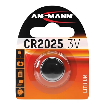 Ansmann 04673 - CR 2025 - Batteria bottone al litio 3V