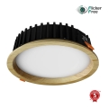 APLED - Lampada LED da incasso RONDO WOODLINE LED/12W/230V 3000K diametro 20 cm pino legno solido