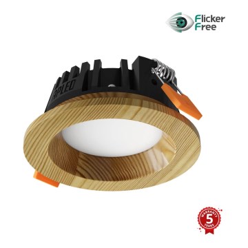 APLED - Lampada LED da incasso RONDO WOODLINE LED/3W/230V 3000K diametro 9 cm pino legno solido