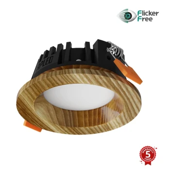 APLED - Lampada LED da incasso RONDO WOODLINE LED/3W/230V 4000K diametro 9 cm cenere legno solido