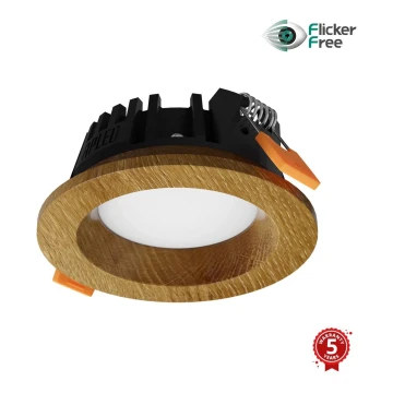 APLED - Lampada LED da incasso RONDO WOODLINE LED/3W/230V 4000K diametro 9 cm quercia legno solido