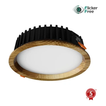 APLED - Lampada LED da incasso RONDO WOODLINE LED/6W/230V 3000K diametro 15 cm cenere legno solido