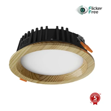 APLED - Lampada LED da incasso RONDO WOODLINE LED/6W/230V 3000K diametro 15 cm pino legno solido