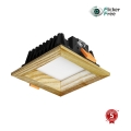 APLED - Lampada LED da incasso SQUARE WOODLINE LED/3W/230V 3000K 9x9 cm cenere legno solido
