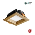 APLED - Lampada LED da incasso SQUARE WOODLINE LED/3W/230V 3000K 9x9 cm quercia legno solido