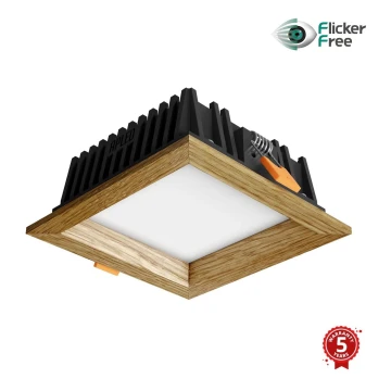 APLED - Lampada LED da incasso SQUARE WOODLINE LED/6W/230V 3000K 12x12 cm quercia legno solido