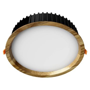 APLED - Lampada LED da incasso RONDO WOODLINE LED/18W/230V 4000K diametro 26 cm cenere legno solido
