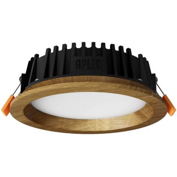 APLED - Lampada LED da incasso RONDO WOODLINE LED/6W/230V 4000K diametro 15 cm quercia legno solido