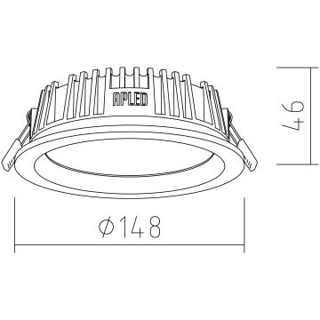 APLED - Lampada LED da incasso RONDO WOODLINE LED/6W/230V 4000K diametro 15 cm quercia legno solido