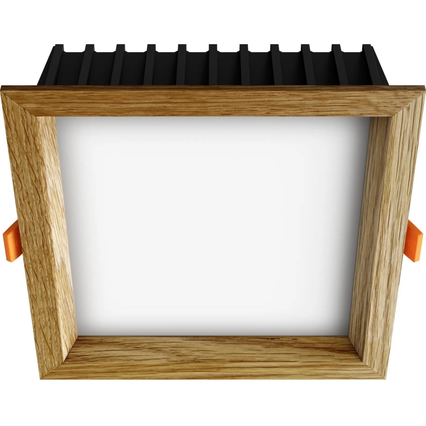 APLED - Lampada LED da incasso SQUARE WOODLINE LED/12W/230V 3000K 17x17 cm quercia legno solido