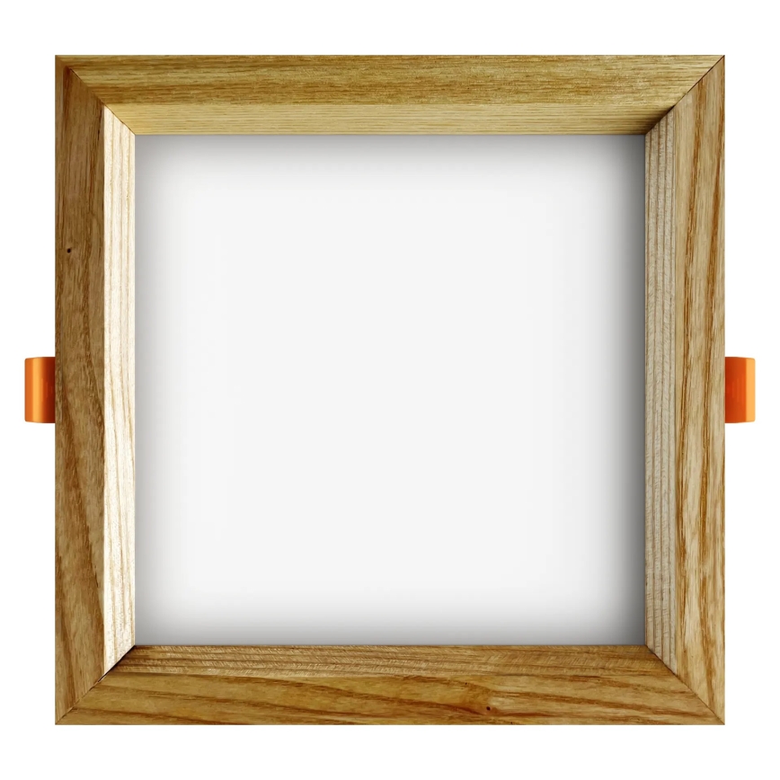 APLED - Lampada LED da incasso SQUARE WOODLINE LED/12W/230V 4000K 17x17 cm cenere legno solido