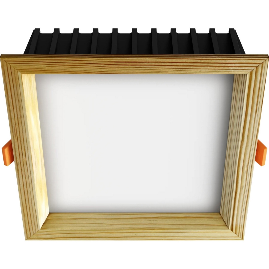 APLED - Lampada LED da incasso SQUARE WOODLINE LED/12W/230V 4000K 17x17 cm pino legno solido