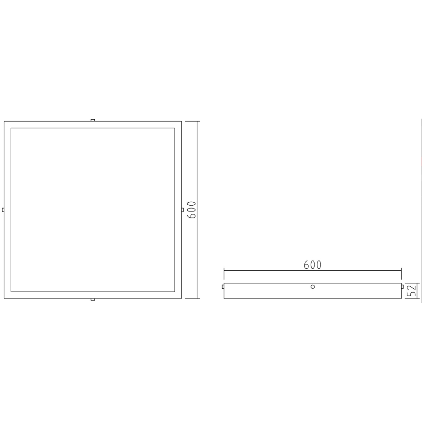 APLED - LED Surface-mounted panel QUADRA LED/40W/230V 4000K 60x60cm IP41